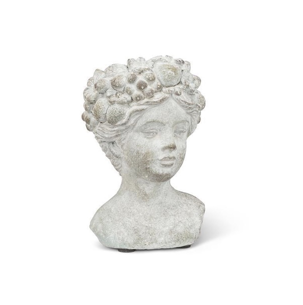 XS Woman Head with Flowers Planter