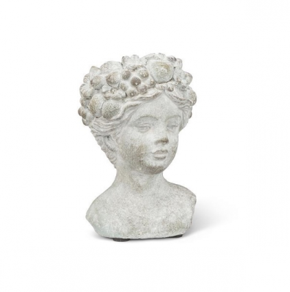 XS Woman Head with Flowers Planter