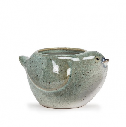 Small Blue Bird Planter 3"H
