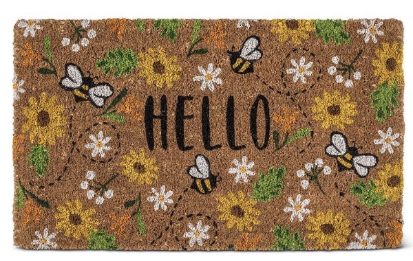 Daisies & Bees Hello Doormat