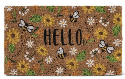 Daisies & Bees Hello Doormat