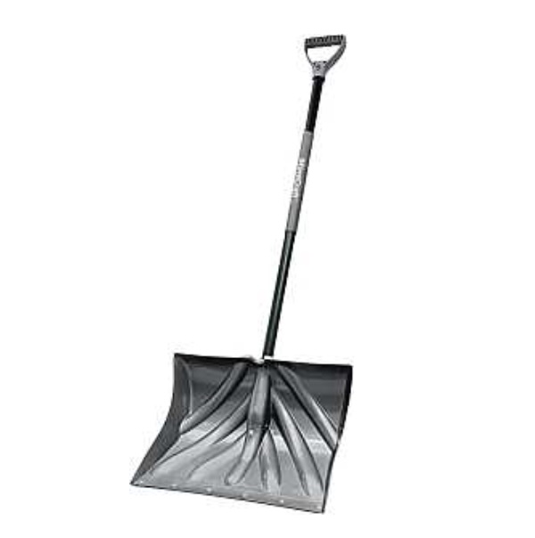 Vulcan Snow Shovel with Sleeve, Poly Blade, Steel Handle