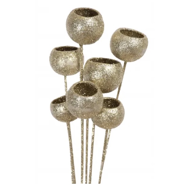 Champagne Glitter Bell Cups 7 Stems