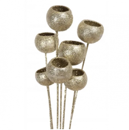 Champagne Glitter Bell Cups 7 Stems
