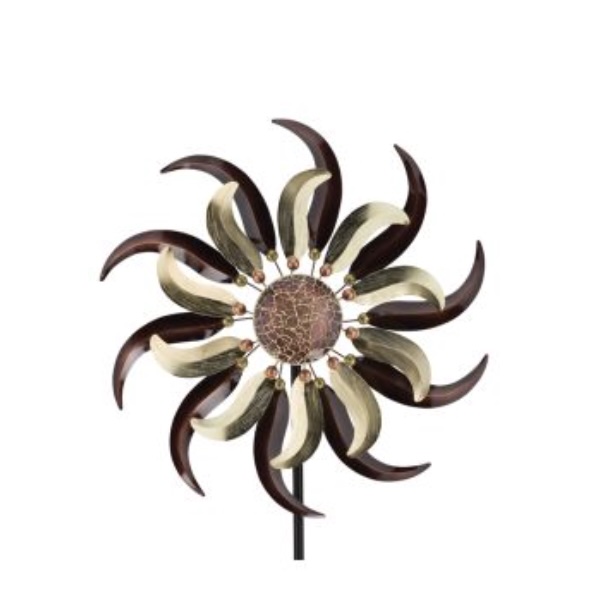 Burgundy Mosaic Double Wind Spinner 82"H