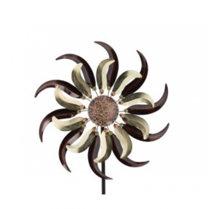 Burgundy Mosaic Double Wind Spinner 82"H