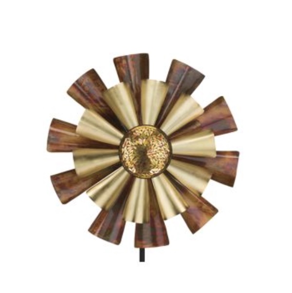 Copper Flame Double Wind Spinner 78"H