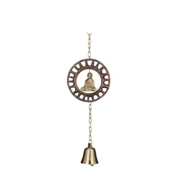 Buddha Cast Hanging Garden Bell