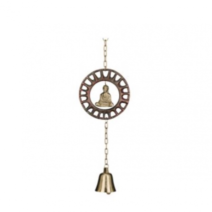 Buddha Cast Hanging Garden Bell