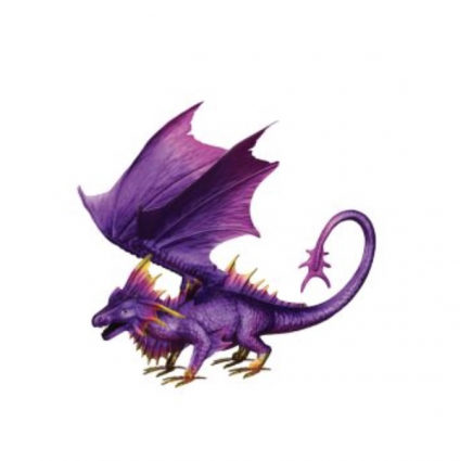 Purple Dragon Decor 12"