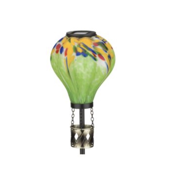 Murano Yellow Hot Air Balloon Solar Stake