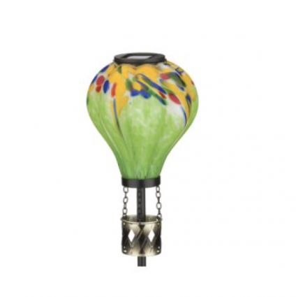 Murano Yellow Hot Air Balloon Solar Stake