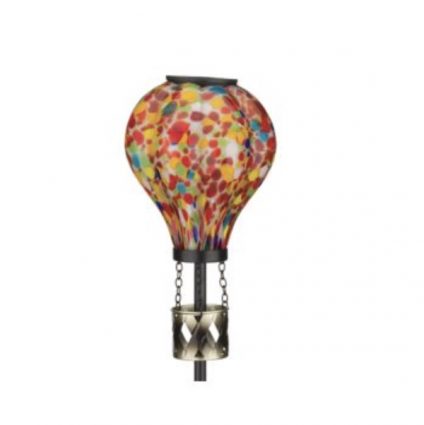 Murano Multi-Colored Hot Air Balloon Solar Stake