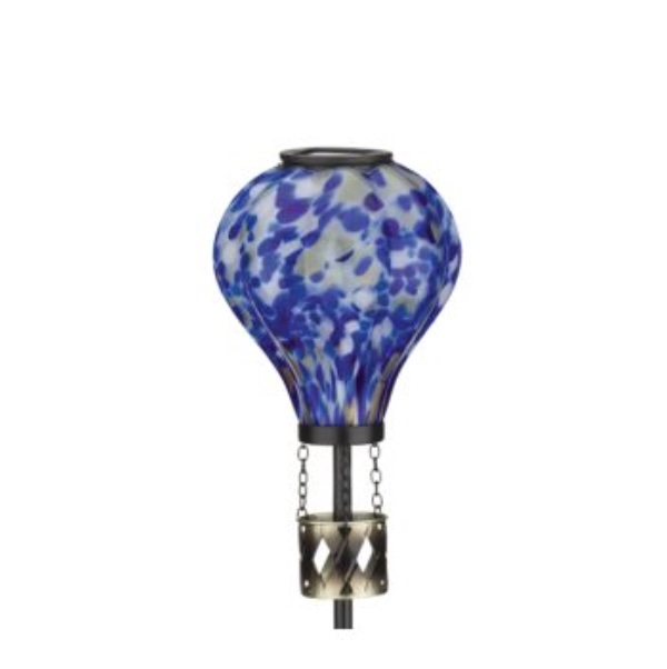 Murano Blue Hot Air Balloon Solar Stake