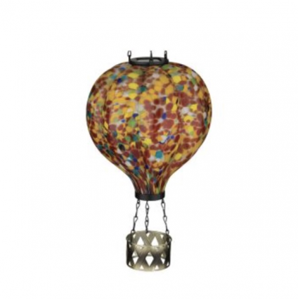 Murano Orange Hot Air Balloon Hanging Solar Lantern