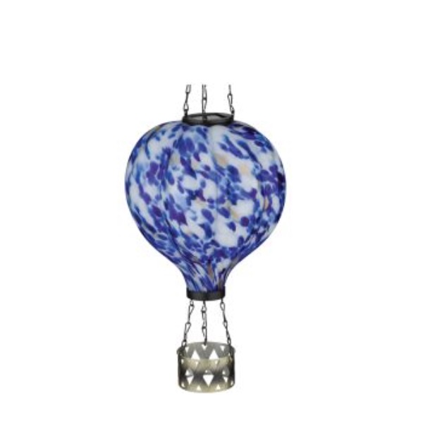 Murano Blue Hot Air Balloon Solar Lantern