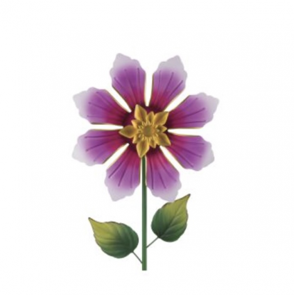 Purple Flower Spinner Stake 36"