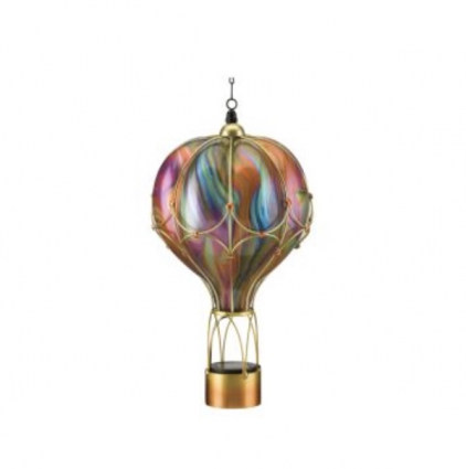 Orange Swirl Balloon Solar Lantern 