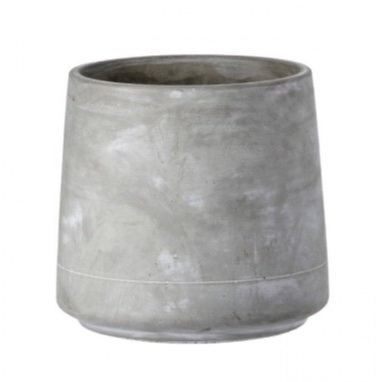 Cement Tapered Pot 7"x6"T