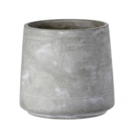 Cement Tapered Pot 7"x6"T