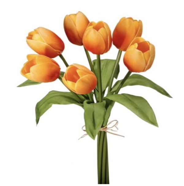 Orange Foam Tulip Bundle 14"