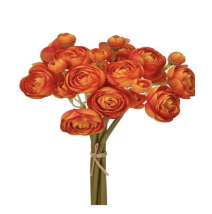 Orange Ranunculus Bundle 11"