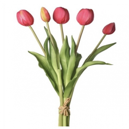 Hot Pink Tulip Bundle 15"