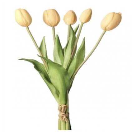Butter Yellow Tulip Bundle 15"