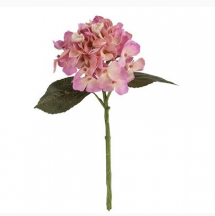 Pink Hydrangea Spray 14"
