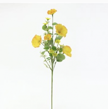 Yellow Poppy Bush 20"