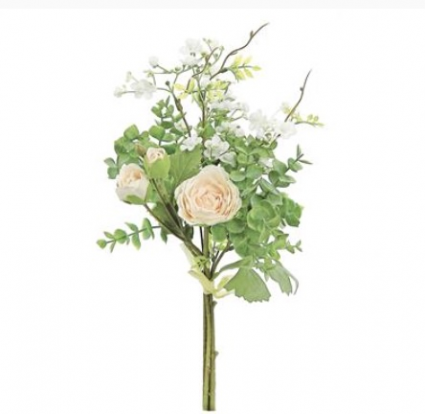 Blush Rose, Eucalyptus & Gypsophila Bundle 16"