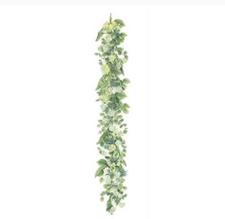 GARLAND, 5' SAGE HYDRAN/MIX