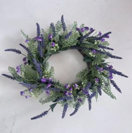 Lavender Flower Mix Wreath 23"