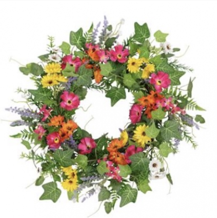 Wildflower & Ivy Mix Wreath 22"