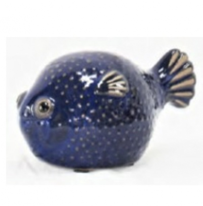 Regal Blue Blow Fish Figurine