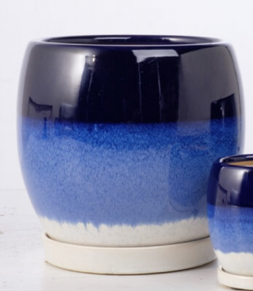 Blue Tri-Tone Prescott Pot � Large