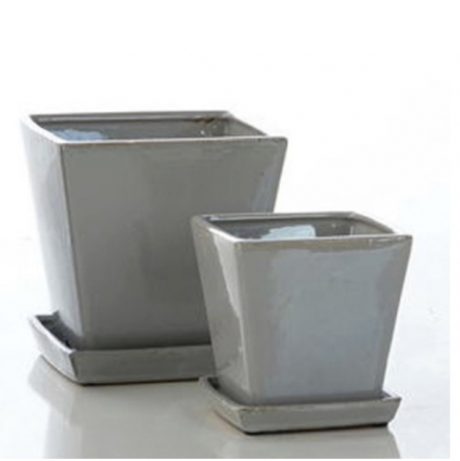 Caspen Grey Pot Small 5.25"W