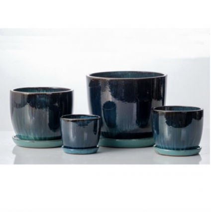 Sasha Turquoise Planter Medium 8.75"W
