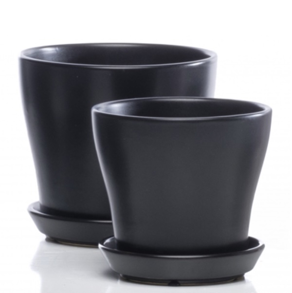 City Center Matte Black Pot Large 7"D