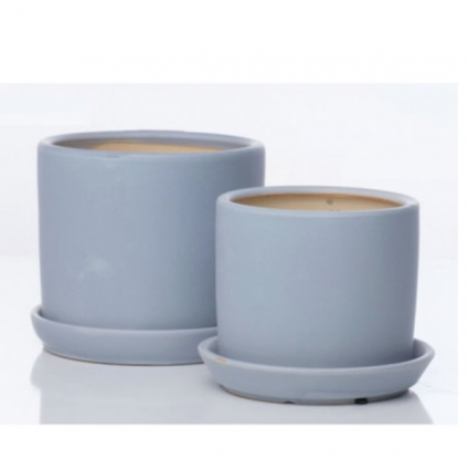 Sky Blue Cleo Pot 7"W