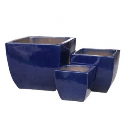 Square Estella Cobalt Planter 12"W