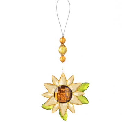 Sunflower & Leaves Charm 5.5"