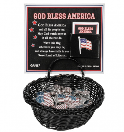 Swivel American Flag Charm