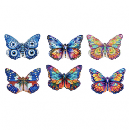 MAGNET, 3" 3D BUTTERFLY ASSORT