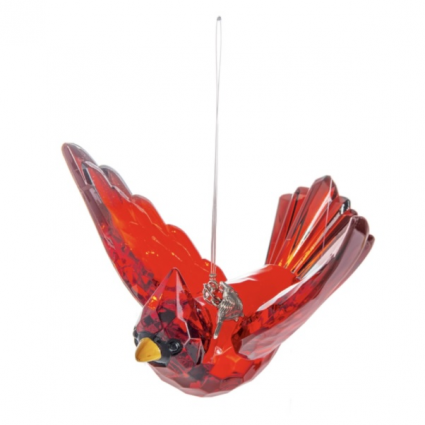 Radiant Cardinal Ornament with Charm