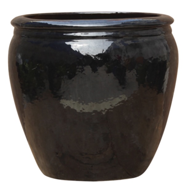 Venice Black Planter 20.75"
