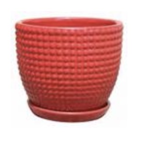 Deco Egg Paprika Pot 6" x 5.75"H