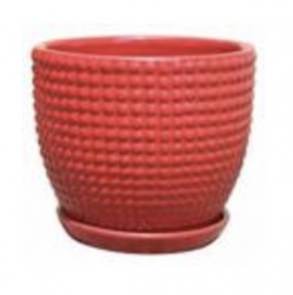 Deco Egg Paprika Pot 6" x 5.75"H