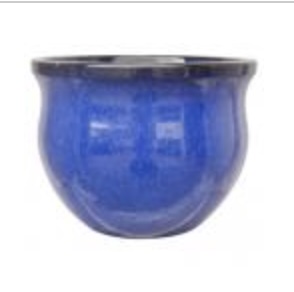 Smooth Round Light Blue Planter 12.2"