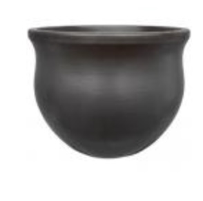 Smooth Round Black Planter 9.4"